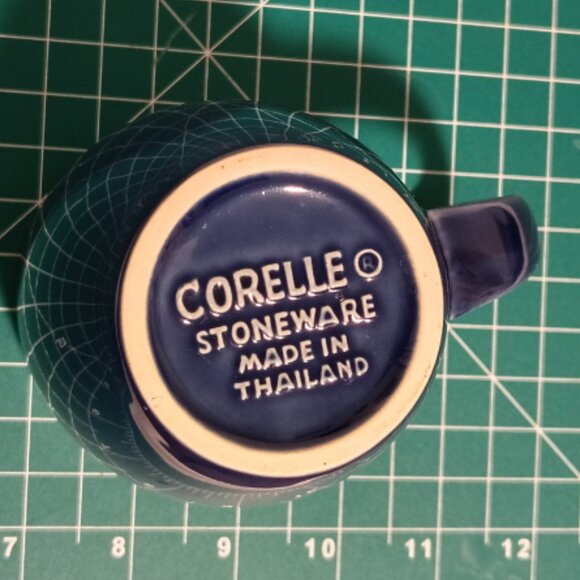 Corelle Stonewear Mugs Colbalt Blue Coffee Cups Set of 4 12oz Kitchen Wear Home - Picture 7 of 8